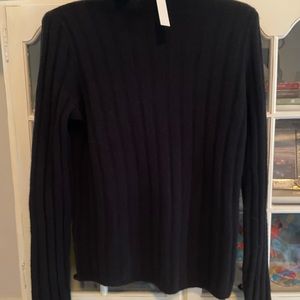 Madewell black wool ribbed sweater